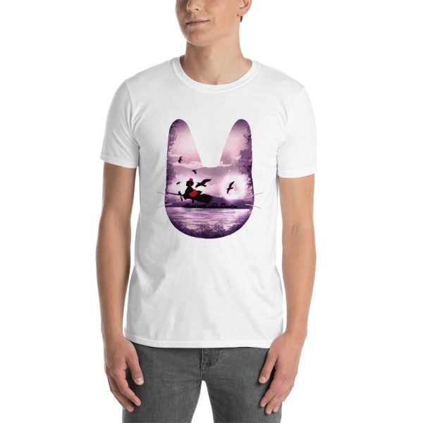 Kiki's Delivery Service Novel - Kiki’s Delivery Service – Purple Jiji T Shirt Unisex-Apparel, Kiki's Delivery Service, Kiki's Delivery Service Novel, Tshirt