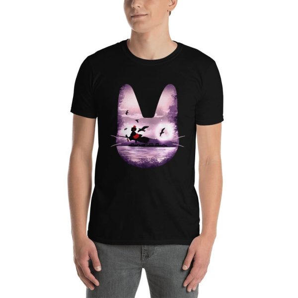 Kiki's Delivery Service Novel - Kiki’s Delivery Service – Purple Jiji T Shirt Unisex-Apparel, Kiki's Delivery Service, Kiki's Delivery Service Novel, Tshirt