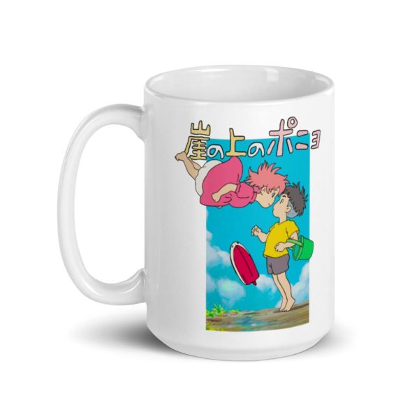 Ponya - Ponyo On The Cliff By The Sea Poster Coffee Mug-Accessories, Mug, Ponya, ponyo