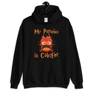 Howl's Moving Castle Book Series - Howl’s Moving Castle – My Patronus is Calcifer Hoodie Unisex-Apparel, Hoodie, Howl's Moving Castle, Howl's Moving Castle Book Series