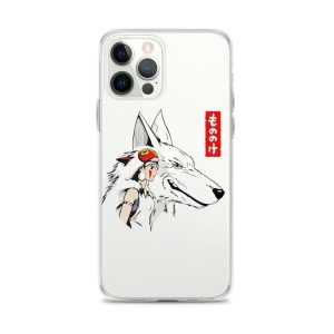 Forest Spirit Princess Mononoke - Princess Mononoke – San and The Wolf iPhone Case-Accessories, Forest Spirit Princess Mononoke, Phone Case, princess mononoke