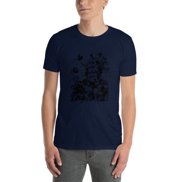 Studio Ghibli Art Collection Black and White T Shirt-Apparel, Tshirt