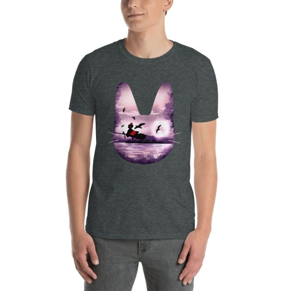 Kiki's Delivery Service Novel - Kiki’s Delivery Service – Purple Jiji T Shirt Unisex-Apparel, Kiki's Delivery Service, Kiki's Delivery Service Novel, Tshirt