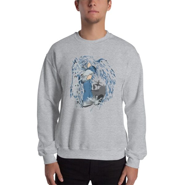 Christian Bale In Howl's Moving Castle - Howl’s Moving Castle – Howl and Sophia Sweatshirt Unisex-Accessories, Christian Bale In Howl's Moving Castle, Howl's Moving Castle, Sweatshirt