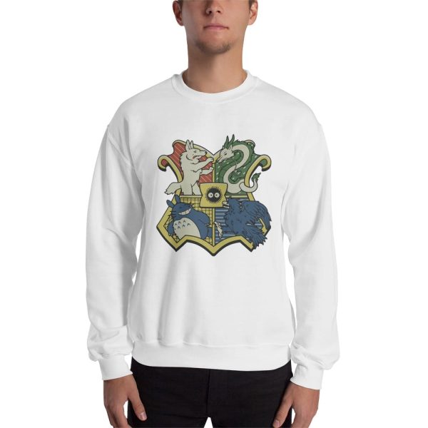 Studio Ghibli Characters As Hogwarts House Sweatshirt Unisex-Apparel, Sweatshirt