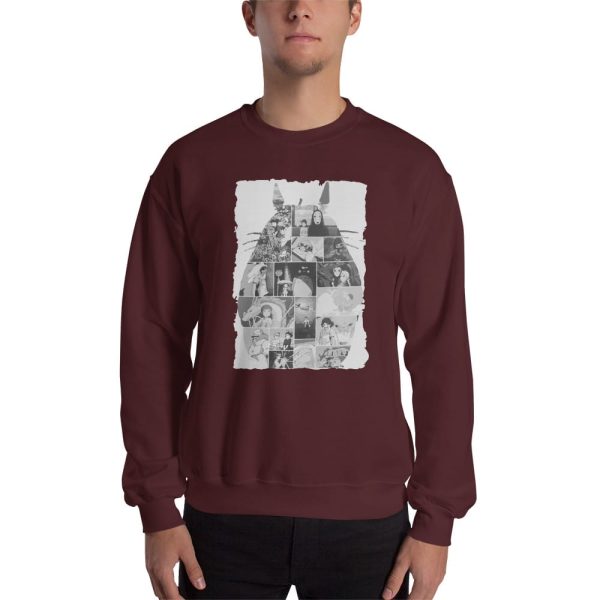 My Neighbour Totoro - Ghibli Studio Collage Art Sweatshirt Unisex-Apparel, Howl's Moving Castle, Kiki's Delivery Service, Laputa: Castle in the Sky, My Neighbor Totoro, My Neighbour Totoro, ponyo, porco rosso, princess mononoke, Spirited Away, Sweatshirt