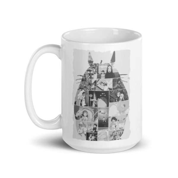 Sushi Totoro - Ghibli Studio Collage Art Mug-House Decor, Howl's Moving Castle, Kiki's Delivery Service, Laputa: Castle in the Sky, Mug, My Neighbor Totoro, ponyo, porco rosso, Spirited Away, Sushi Totoro