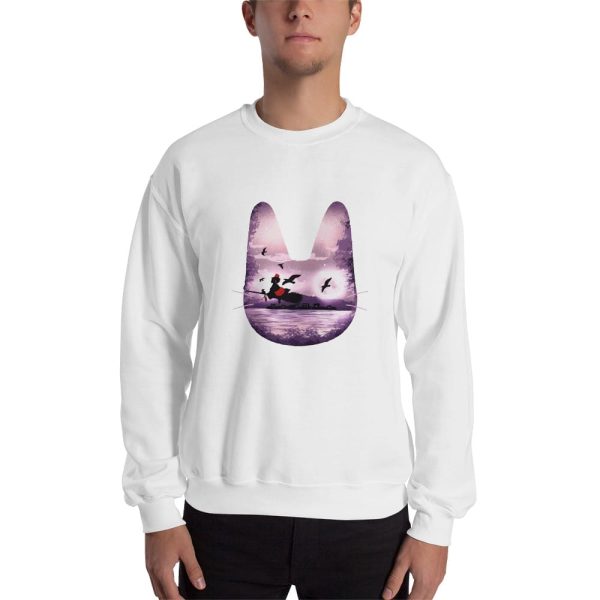 Kiki's Delivery Service Cosplay - Kiki’s Delivery Service – Purple Jiji Sweatshirt Unisex-Apparel, Kiki's Delivery Service, Kiki's Delivery Service Cosplay, Sweatshirt