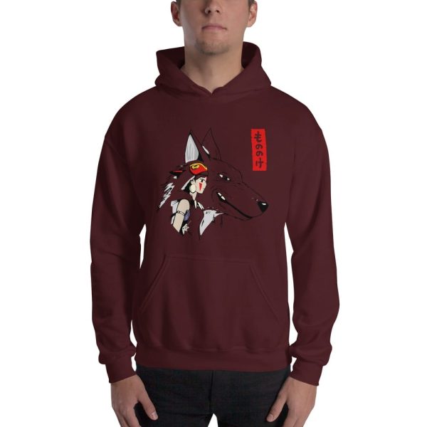 Princess Mononoke Mask - Princess Mononoke – San and The Wolf Hoodie Unisex-Apparel, Hoodie, princess mononoke, Princess Mononoke Mask