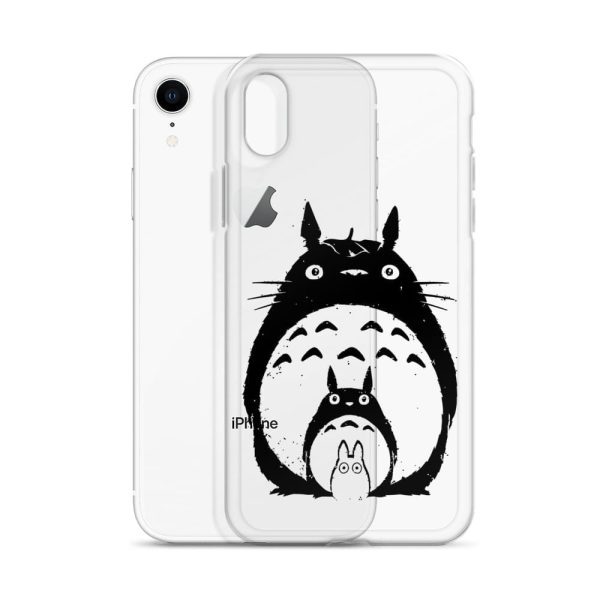 Totoro Lamp - My Neighbor Totoro Black & White iPhone Case-Accessories, Phone Case, Totoro Lamp