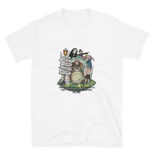 Studio Ghibli Hayao Miyazaki With His Arts T Shirt Unisex-Apparel, Howl's Moving Castle, Spirited Away