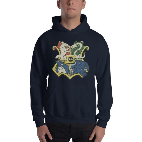 Studio Ghibli Characters As Hogwarts House Hoodie Unisex-Apparel, Hoodie