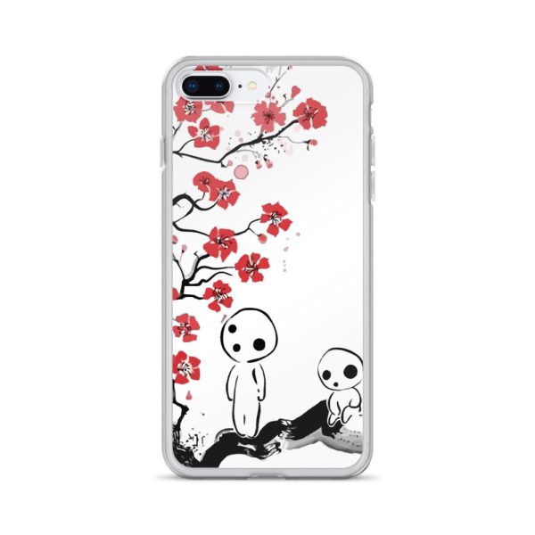 Princess Mononoke-ashitaka - Princess Mononoke – Tree Spirits on the Cherry Blossom iPhone Case-Accessories, Phone Case, princess mononoke, Princess Mononoke Ashitaka