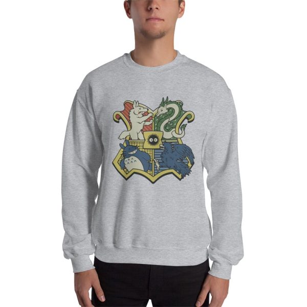 Studio Ghibli Characters As Hogwarts House Sweatshirt Unisex-Apparel, Sweatshirt