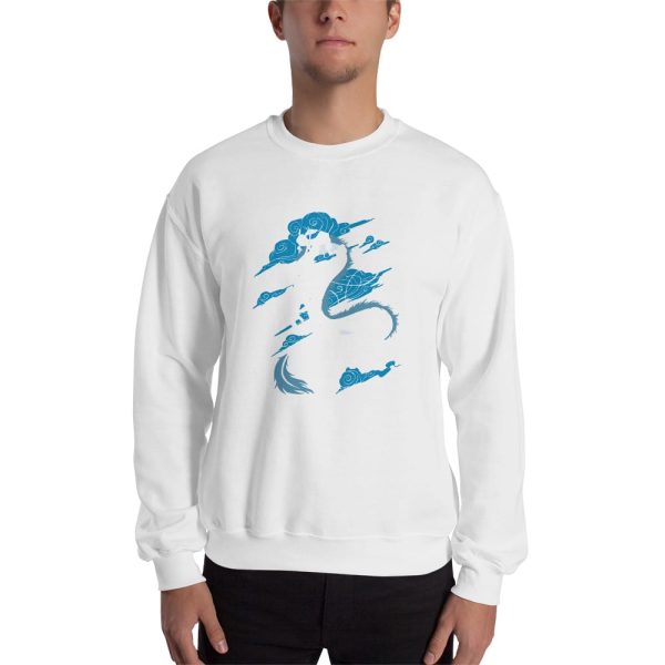 Dragon Haku Spirited Away - Spirited Away – Sen Riding Haku Dragon Sweatshirt-Apparel, Dragon Haku Spirited Away, Spirited Away, Sweatshirt