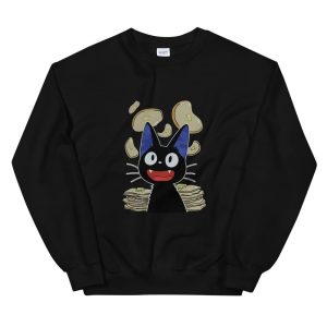 Movie Kiki's Delivery Service - Kiki’s Delivery Service – Jiji & Pancake Sweatshirt-Apparel, Kiki's Delivery Service, Movie Kiki's Delivery Service, Sweatshirt