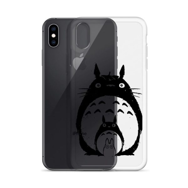 Totoro Lamp - My Neighbor Totoro Black & White iPhone Case-Accessories, Phone Case, Totoro Lamp