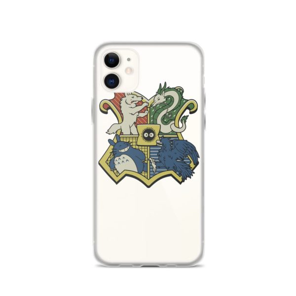 My Friend Totoro - Studio Ghibli Characters As Hogwarts House iPhone Case-Accessories, My Friend Totoro, My Neighbor Totoro, Phone Case, princess mononoke, Spirited Away