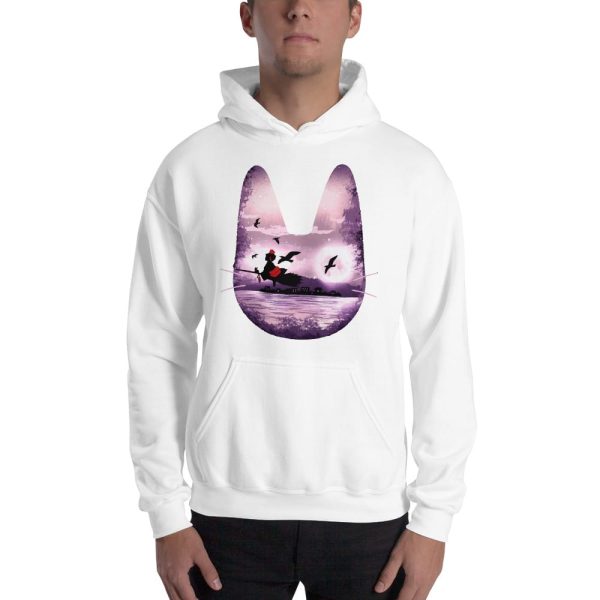 Studio Ghibli - Kiki's Delivery Service - 6.5 - Kiki’s Delivery Service – Purple Jiji Hoodie Unisex-Apparel, Hoodie, Kiki's Delivery Service, Studio Ghibli - Kiki's Delivery Service - 6.5