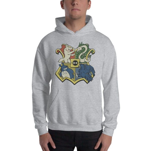 Studio Ghibli Characters As Hogwarts House Hoodie Unisex-Apparel, Hoodie