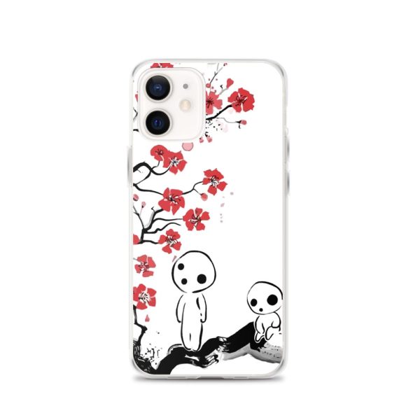 Princess Mononoke-ashitaka - Princess Mononoke – Tree Spirits on the Cherry Blossom iPhone Case-Accessories, Phone Case, princess mononoke, Princess Mononoke Ashitaka