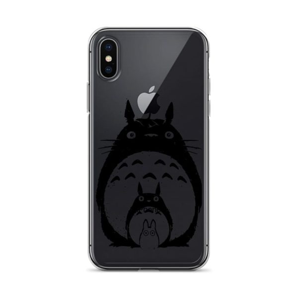 Totoro Lamp - My Neighbor Totoro Black & White iPhone Case-Accessories, Phone Case, Totoro Lamp