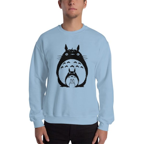 Totoro Dust Sprites - My Neighbor Totoro Black & White Sweatshirt Unisex-Apparel, Sweatshirt, Totoro Dust Sprites