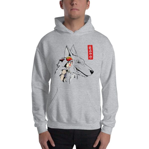 Princess Mononoke Mask - Princess Mononoke – San and The Wolf Hoodie Unisex-Apparel, Hoodie, princess mononoke, Princess Mononoke Mask