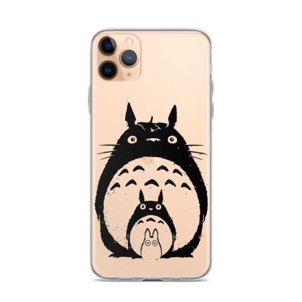 Totoro Lamp - My Neighbor Totoro Black & White iPhone Case-Accessories, Phone Case, Totoro Lamp