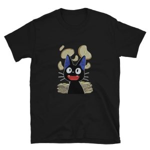 Kiki's Delivery Service Cat - Kiki’s Delivery Service – Jiji & Pancake T Shirt-Apparel, Kiki's Delivery Service, Kiki's Delivery Service Cat, Tshirt