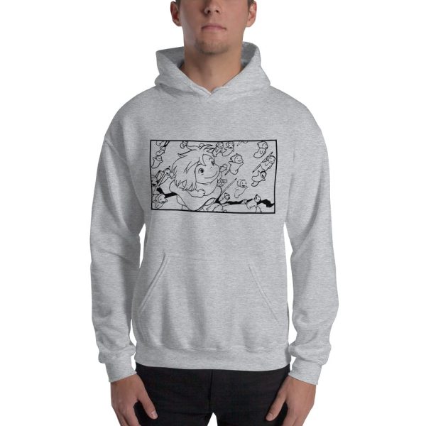 Where Can I Watch Ponyo - Ponyo – Freedom Sketch Unisex Hoodie-Apparel, Hoodie, ponyo, Where Can I Watch Ponyo