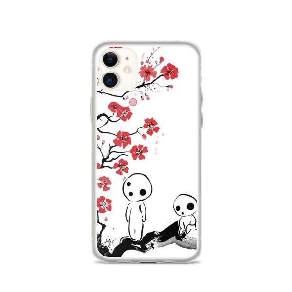 Princess Mononoke-ashitaka - Princess Mononoke – Tree Spirits on the Cherry Blossom iPhone Case-Accessories, Phone Case, princess mononoke, Princess Mononoke Ashitaka