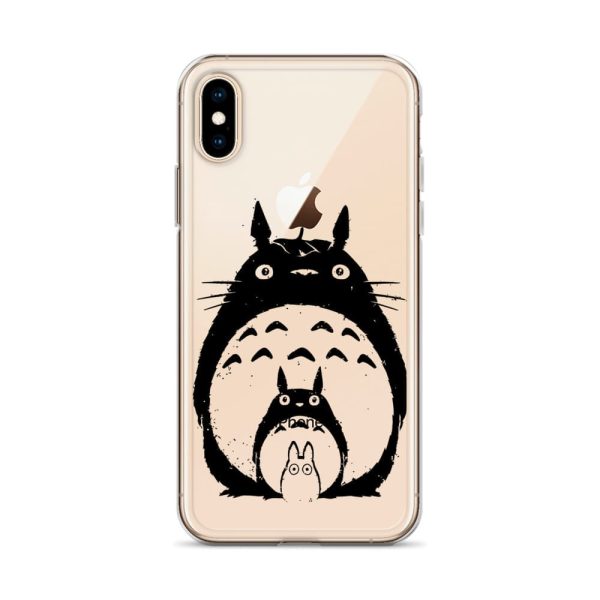 Totoro Lamp - My Neighbor Totoro Black & White iPhone Case-Accessories, Phone Case, Totoro Lamp