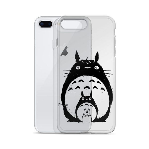 Totoro Lamp - My Neighbor Totoro Black & White iPhone Case-Accessories, Phone Case, Totoro Lamp