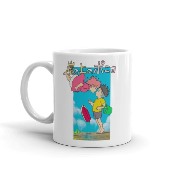 Ponya - Ponyo On The Cliff By The Sea Poster Coffee Mug-Accessories, Mug, Ponya, ponyo