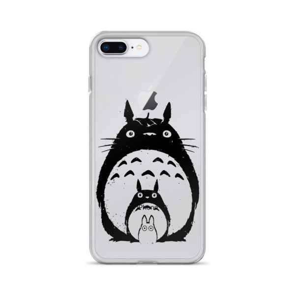 Totoro Lamp - My Neighbor Totoro Black & White iPhone Case-Accessories, Phone Case, Totoro Lamp