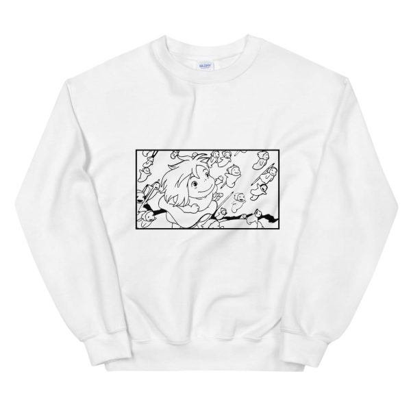 Ponyo 2 - Ponyo – Freedom Sketch Unisex Sweatshirt-Apparel, ponyo, Ponyo 2, Sweatshirt