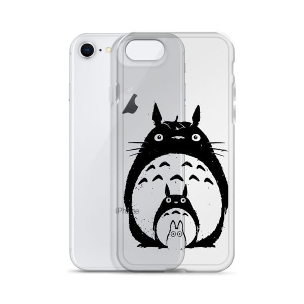 Totoro Lamp - My Neighbor Totoro Black & White iPhone Case-Accessories, Phone Case, Totoro Lamp