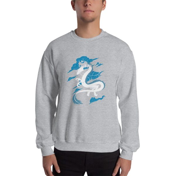 Dragon Haku Spirited Away - Spirited Away – Sen Riding Haku Dragon Sweatshirt-Apparel, Dragon Haku Spirited Away, Spirited Away, Sweatshirt