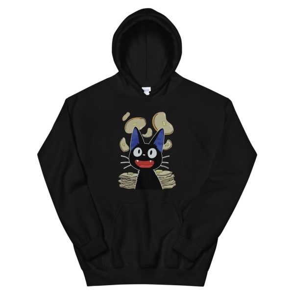 Kiki's Delivery Service Anime - Kiki’s Delivery Service – Jiji & Pancake Hoodie-Apparel, Hoodie, Kiki's Delivery Service, Kiki's Delivery Service Anime