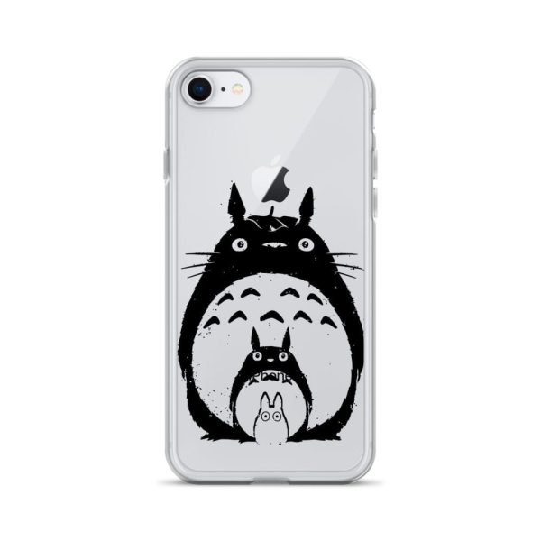 Totoro Lamp - My Neighbor Totoro Black & White iPhone Case-Accessories, Phone Case, Totoro Lamp