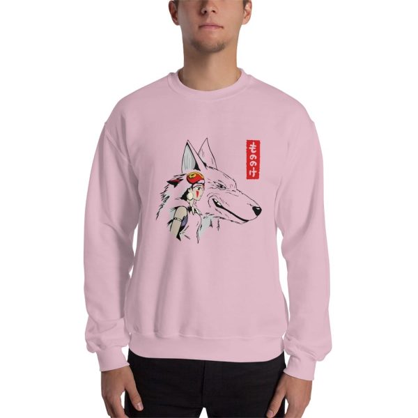 Princess Mononoke English Cast - Princess Mononoke – San and The Wolf Sweatshirt Unisex-Apparel, princess mononoke, Princess Mononoke English Cast, Sweatshirt