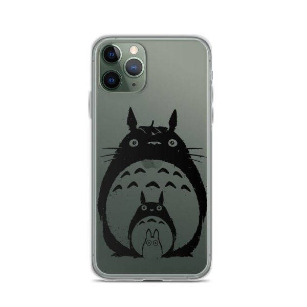 Totoro Lamp - My Neighbor Totoro Black & White iPhone Case-Accessories, Phone Case, Totoro Lamp