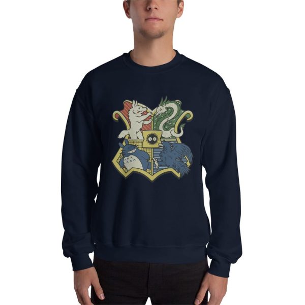 Studio Ghibli Characters As Hogwarts House Sweatshirt Unisex-Apparel, Sweatshirt