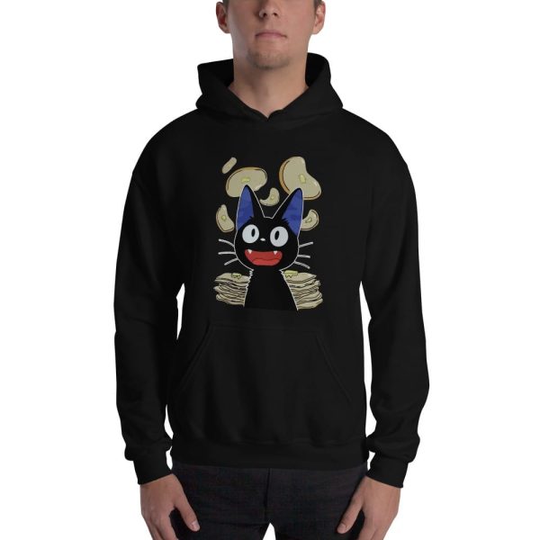 Kiki's Delivery Service Anime - Kiki’s Delivery Service – Jiji & Pancake Hoodie-Apparel, Hoodie, Kiki's Delivery Service, Kiki's Delivery Service Anime