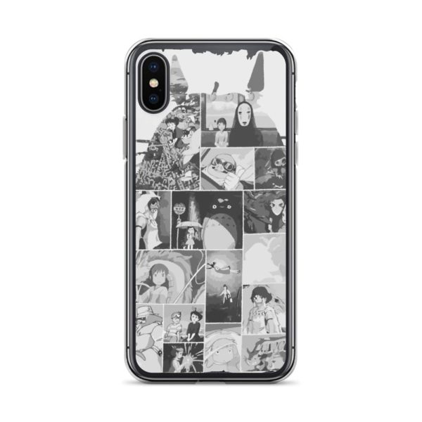 Cat Bus Totoro - Ghibli Studio Collage Art iPhone Case-Accessories, Cat Bus Totoro, Howl's Moving Castle, Kiki's Delivery Service, Laputa: Castle in the Sky, My Neighbor Totoro, Phone Case, ponyo, porco rosso, Spirited Away