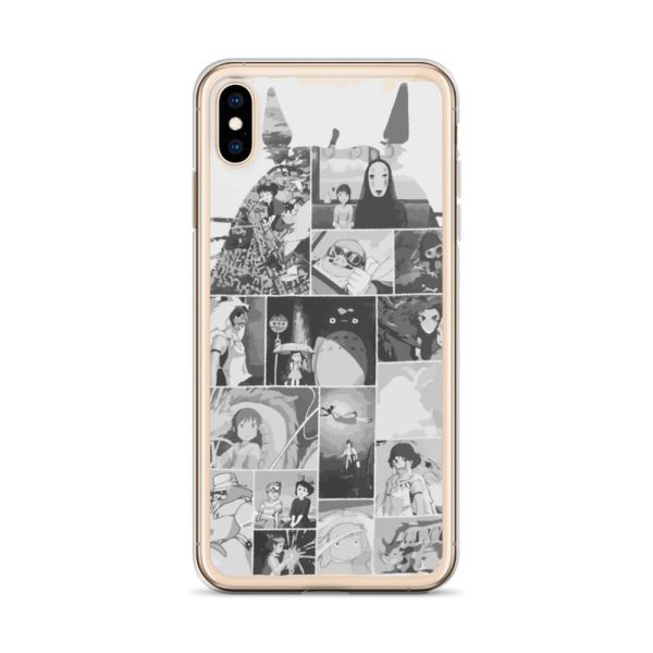 Cat Bus Totoro - Ghibli Studio Collage Art iPhone Case-Accessories, Cat Bus Totoro, Howl's Moving Castle, Kiki's Delivery Service, Laputa: Castle in the Sky, My Neighbor Totoro, Phone Case, ponyo, porco rosso, Spirited Away