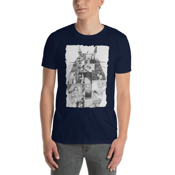 My Neighbor Totoro Cast - Ghibli Studio Collage Art T Shirt Unisex-Apparel, Howl's Moving Castle, Laputa: Castle in the Sky, My Neighbor Totoro, My Neighbor Totoro Cast, ponyo, porco rosso, princess mononoke, Spirited Away, Tshirt