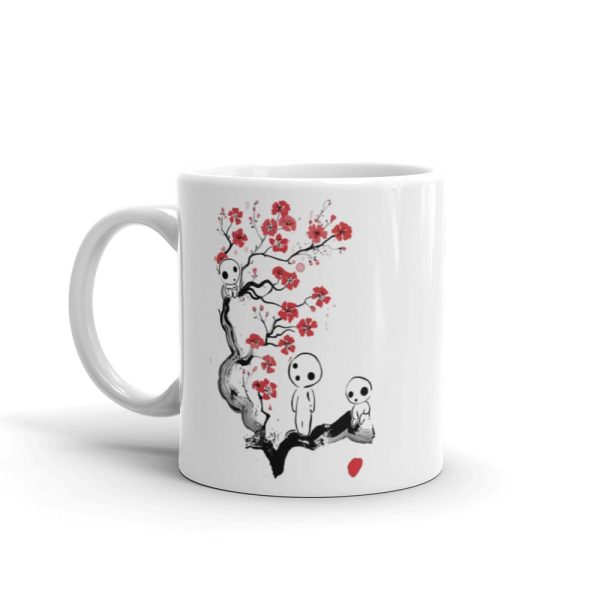 Princess Mononoke Tattoo - Princess Mononoke – Tree Spirits on the Cherry Blossom Coffee Mug-Accessories, House Decor, Mug, princess mononoke, Princess Mononoke Tattoo