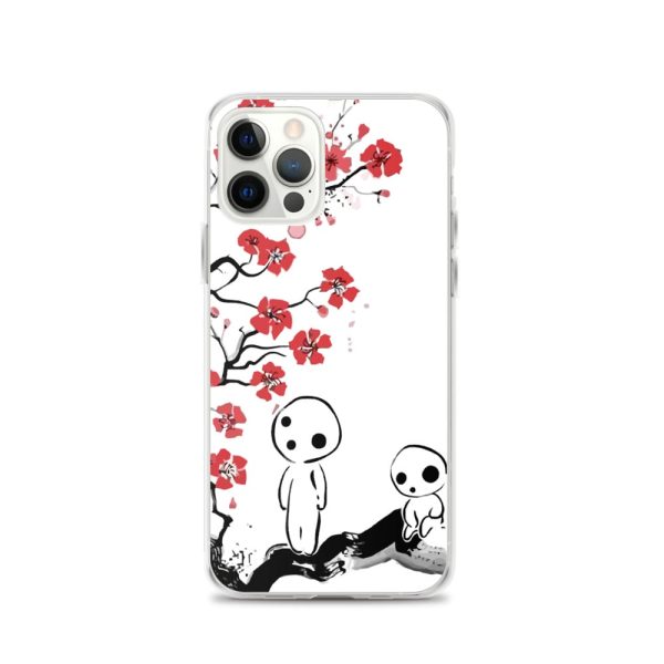 Princess Mononoke-ashitaka - Princess Mononoke – Tree Spirits on the Cherry Blossom iPhone Case-Accessories, Phone Case, princess mononoke, Princess Mononoke Ashitaka